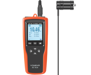 Thước đo độ dày EC-910 với đầu dò riêng biệt, phạm vi đo rộng.